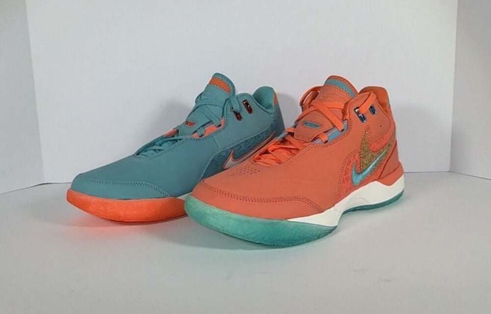 Nike Zoom LeBron NXXXT Gen AMPD (Size 10) "Blue/Mango" Men's Basketball Shoes